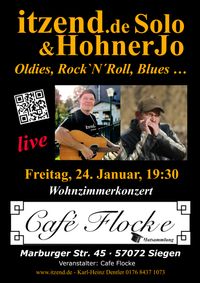 25.01.24 - Cafe Flocke, schwarz - Flyer Plakat